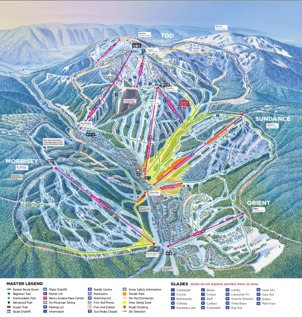 Sun Peaks Trail Map